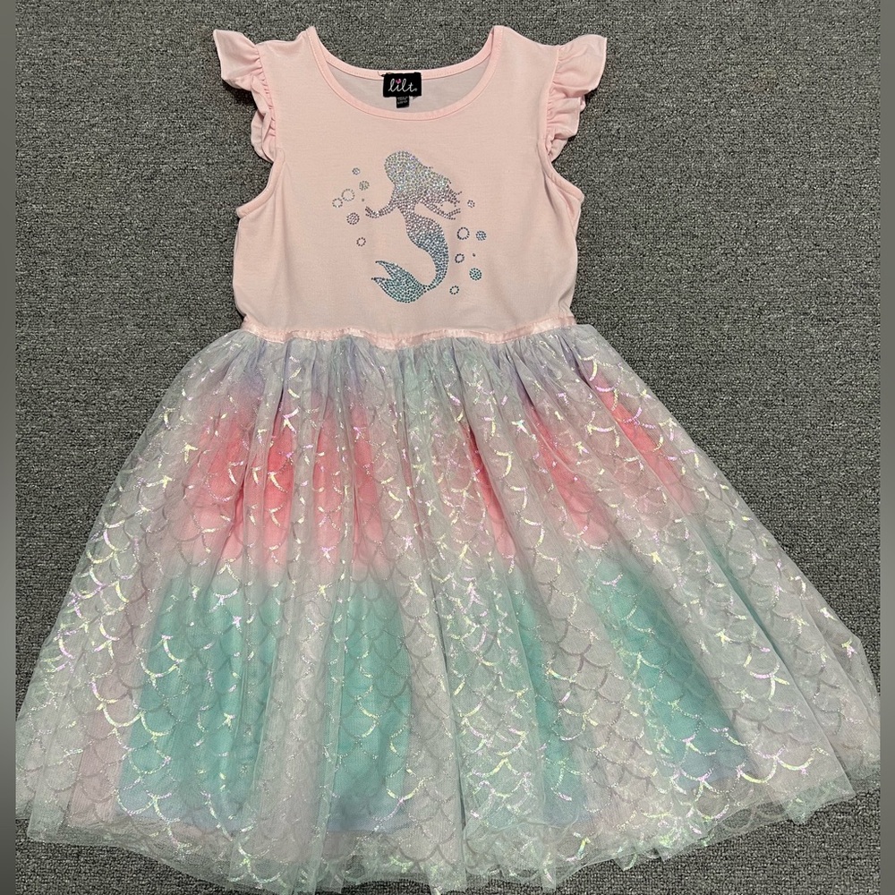 Lilt Pink Dress with Glittering Mermaid Design